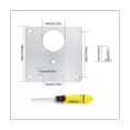 thumbnail image 1 of 10 Pcs Kits de Réparation de Charnières d'Armoire, Kit de Plaque de Fixation en Acier Inoxydable pour Charnière de Porte d'Armoire de Meuble, 1 of 6
