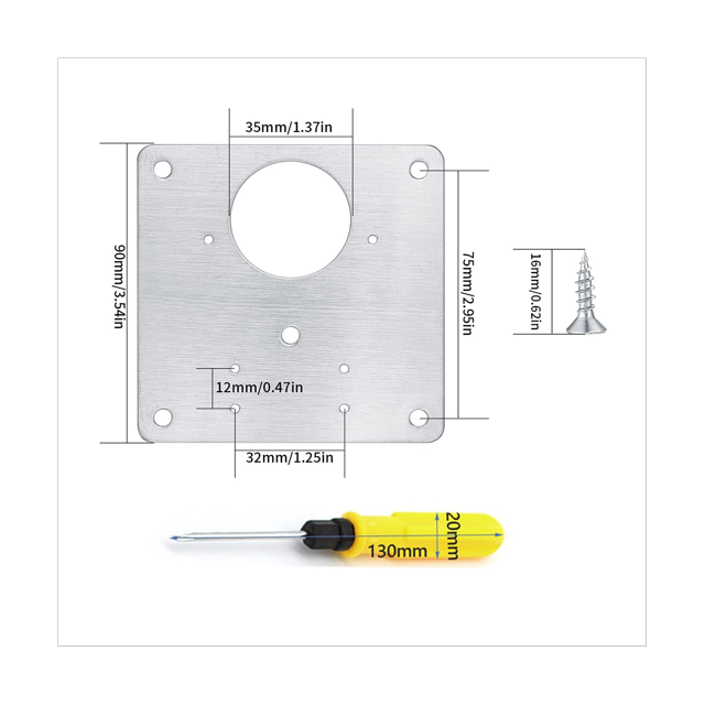 10 Pcs Kits de Réparation de Charnières d'Armoire, Kit de Plaque de Fixation en Acier Inoxydable pour Charnière de Porte d'Armoire de Meuble