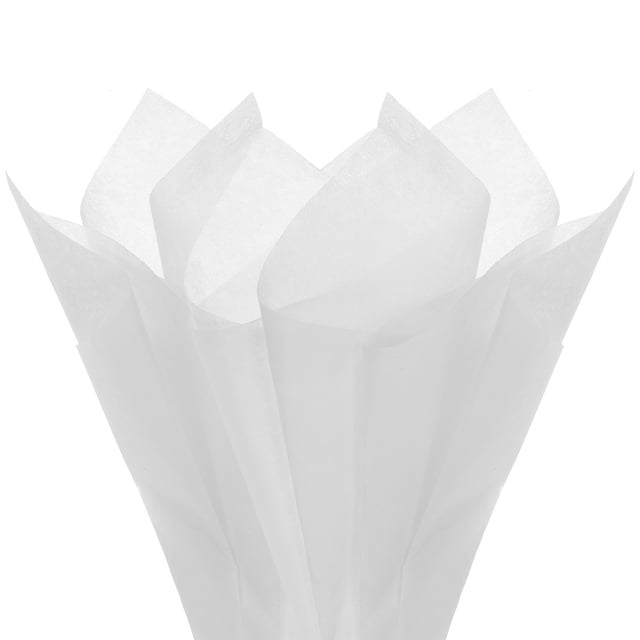 Unique Bargains 23.2'x23.2' Flower Wrapping Paper, 10 Sheets Non-Woven Floral Bouquet Wrap Paper for Gift Packing, White
