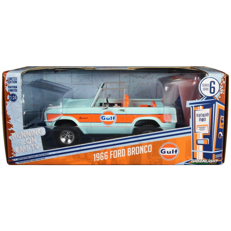 グリーンライト1966 フォード・ブロンコ - ガルフ Greenlight 1/24 Scale 85071 - 1966 Ford Bronco Gulf - Lt