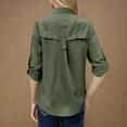 thumbnail image 6 of Aboser UPF 50+ Cargo Shirts for Women Button Down Sun Shirt Outdoor Quick Dry Tactical Shirts Breathable Mesh UV Protection Tops Roll Up Long Sleeve Tshirts Army Green XL, 6 of 9