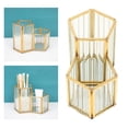 thumbnail image 4 of Organizador de cepillos cosméticos perfecl Soporte de Prisma hexagonal Geométrico Tubo de almacenamiento, 4 of 8