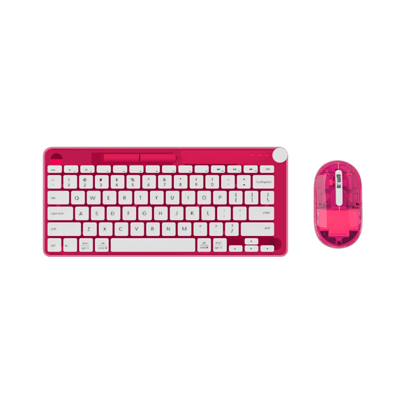 Incipio Translucent Slim Wireless Keyboard and Mouse Combo, 2.4 Ghz Wireless, Multimedia Controls, Compact Layout -Irisdescent