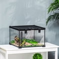 thumbnail image 2 of PawHut Glass Reptile Terrarium, Jumping Spider Enclosure, 12"x12"x8", 2 of 10