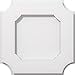 thumbnail image 3 of Ekena Millwork CMP10LE 10 in. OD x 6 in. Square Locke Architectural Grade PVC Contemporary Ceiling Medallion, 3 of 4