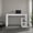 White, variant on TUHOME Solid Wide Writing Desk with 3 side Open Storage Shelves, Top Workspace, Freestanding