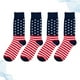 thumbnail image 4 of 2 pares de medias cálidas de algodón con estampado de bandera estadounidense, calcetines a rayas, calcetines creativos, calcetines cómodos con bandera para niño y hombre., 4 of 5