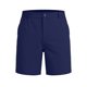 thumbnail image 3 of Pantalones Cortos para Hombre de Cintura Elástica con Bolsillos de Color Sólido Pantalones de Trabajo Casuales de Verano de Mitad de Longitud con Cordón, 3 of 6