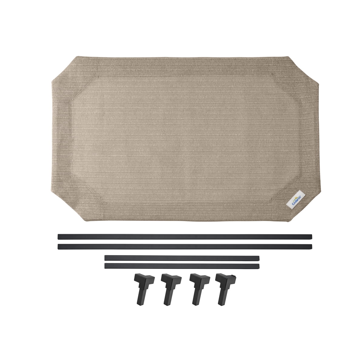 Coolaroo Cooling Elevated Dog Bed PRO with Heatshield, Large, Fits in 48in Crate, Easy Assembly, Great Sandy Beige