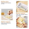 thumbnail image 4 of Caja para Almacenar Mantequilla con Cuchara para Cortar de Manera Cuantitativa y Tapa: Recipiente para Queso, Cajón para Mantequilla en el Refrigerador para Mantenerla, 4 of 5
