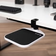 thumbnail image 2 of VIVO White Rotating Desk Clamp Adjustable Computer Mouse Pad and Device Holder, 2 of 8