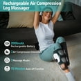 thumbnail image 4 of Cordless Leg Massager, Calf Leg Compression Massager for Circulation with 3 Heat Levels 3 Modes & Intensities, Air Compression Wraps for Calves for All Size, Relives Muscle Ache Fatigue, 2Pcs, 4 of 10