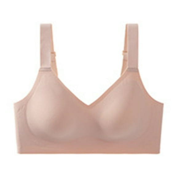 Taqqpue Wirefree Bras for Women Solid Color No Underwire Padded Push Up Bra Comfortable Soft Seamless Bralettes with Support Everyday Bra