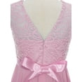 thumbnail image 6 of CHICTRY Girls Chiffon Floral Lace Party Dress Sleeveless Wedding Bridesmaid Dress,Sizes 6-16 Dusty Pink 16, 6 of 7