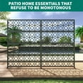thumbnail image 6 of Luku Indoor/Outdoor Metal Privacy Screen – Breathable Freestanding Room Divider with Rust-Resistant Powder Coating, Easy Assembly Decorative Fence Panel for Patio & Living Rooms (6x3.8ft, Black), 6 of 7