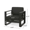 thumbnail image 5 of Noble House Maya Bay Outdoor Aluminum Club Chairs  Black, 5 of 6