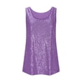 thumbnail image 4 of Tank Tops For Women Summer Fashion Sequin Tops Neck Sequin Sleeveless Tanks Tops Blouses Camisole Tops For Women, 4 of 6