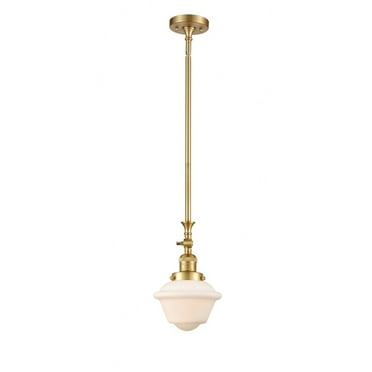 206-SG-G531-Innovations Lighting-Oxford - 1 Light Stem Hung Tiltable Mini Pendant In Traditional Style-12 Inches Tall and 7.5 Inches Wide-Satin Gold
