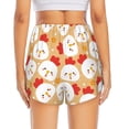 thumbnail image 4 of Uemuo Cartoon Chicken Pattern Women's Athletic Shorts High Waisted Running Shorts with Liner Pockets Gym Elastic Workout Shorts-Medium, 4 of 9