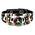 thumbnail image 1 of Pulsera Cuero Palestina Con Cierre Metal 3 Hilos para Apoyo A Eventos, 1 of 9