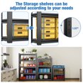 thumbnail image 5 of GangMei 60" H Metal Heavy Duty Garage Storage Shelves, 1700 LBS Capacity Shelving Unit, 4-Tiers Adjustable Steel Storage Rack Shelf for Garage Kitchen Basement (60''Hx20''Wx40''D), 5 of 8