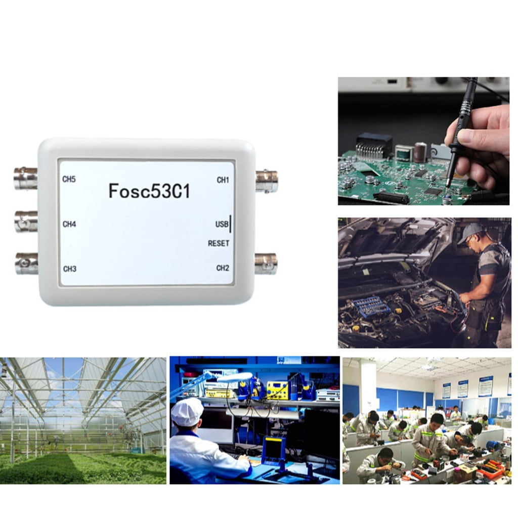 Portable Digital Oscilloscope 1MHz Sampling Rate 5 Input Channel USB Power For Data
