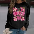 thumbnail image 2 of HUITKMM Womens Hoodie Women's Pullover Hoodie Letter Print Round Neck Top for Winter & Winter 2419 S, 2 of 7