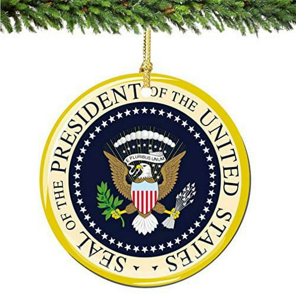 City-Souvenirs Presidential Seal Christmas Ornament White House Porcelain 2.75 Inch Ornament