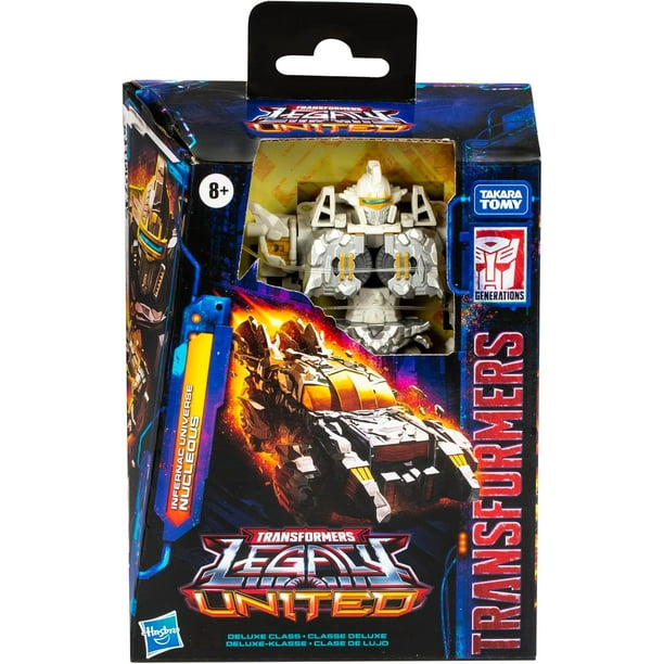 Transformers Legacy United Deluxe Class Infernac Universe Nucleous, 5.5-inch Converting Action Figure, 8+