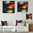 thumbnail image 4 of Designart "Dramatic Nights with Lightning II" Landscapes Floater Framed Canvas Wall Art, 4 of 7