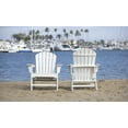 thumbnail image 1 of LuXeo Hampton Curved Back Plastic Adirondack Chair - White (Set of 2), 1 of 5