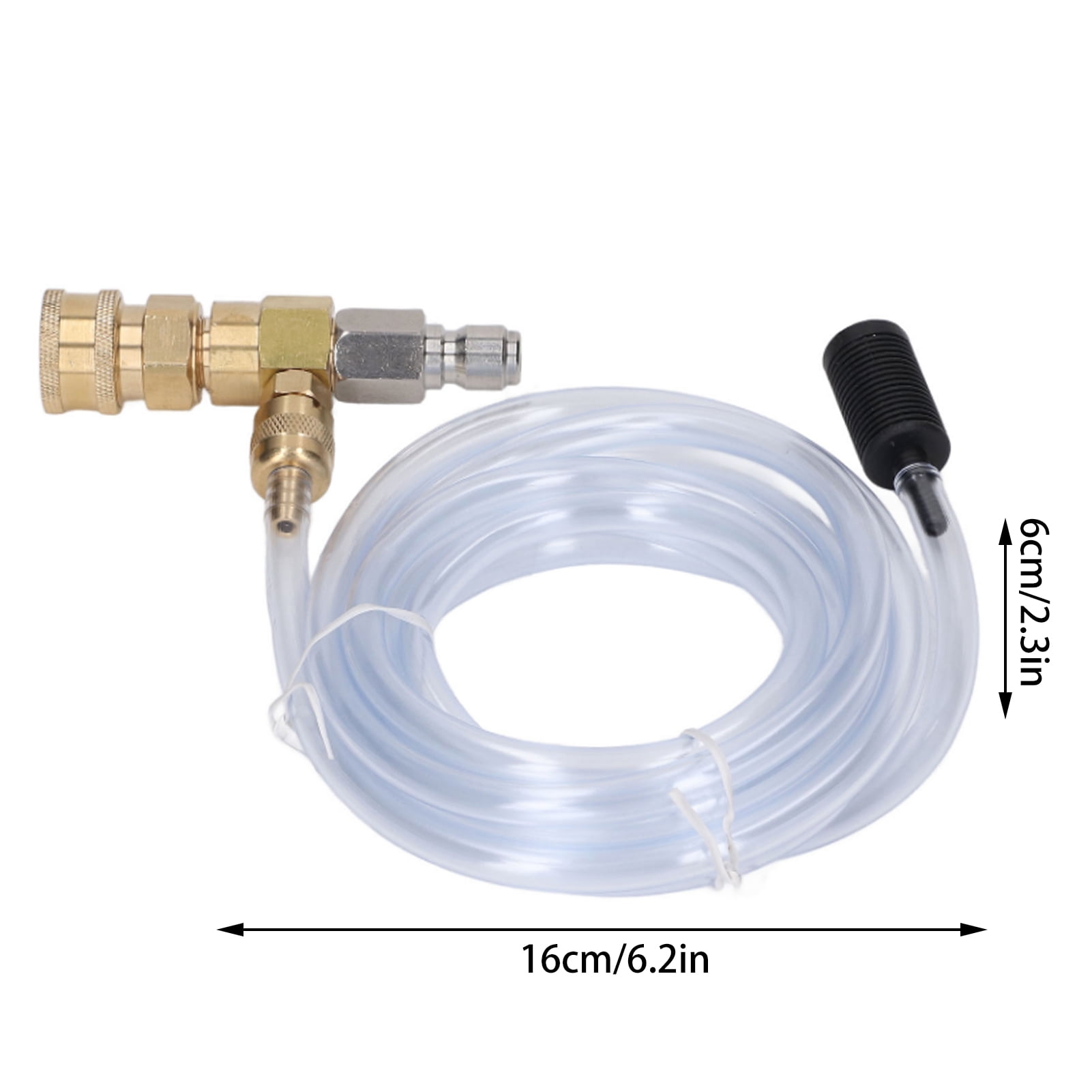 NFTIGB Chemical Injector Kit Adjustable Downstream Soap Dispenser with 9.8 ft / 3m Tube for Pressure Washer 5000 PSI Brass Stainless Quick Connect Nozzle