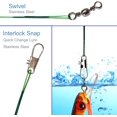 thumbnail image 3 of czcpp-50pcs Stainless Steel Wire Leaders Nylon-Coated Fishing Line Wire Leaders Rigging with Swivels Snap Kit Connect Tackle Lure Rig or Hooks 5.9inch/7.9inch/9.8inch/11.81inch, 3 of 4