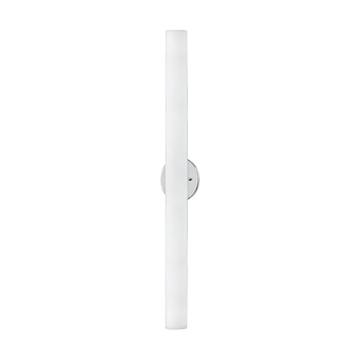 Kuzco LED Wall Sconce Cylinder White Opal Glass Brushed Nickel Finish