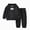 T059-Black, variant on Zuwimk Boys And Girls 2-Piece Letter Print Hoodie Jogger Set, Athletic Outfits Elastic Waistband, Big Boy Girls Toddler Activewear(T059-Grey)