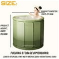 thumbnail image 2 of JieC Folding Bathtub Portable Adult Spa Bath Tub Soaking Tub Hot Ice Bathtub Kids Pool,Green, 2 of 10