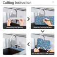 thumbnail image 5 of Yayeee Faucet Mat for Kitchen Sink 14.7" Diatomite Long Splash Guard Pad, Blue Cartoon Galaxy, 5 of 7