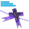 thumbnail image 4 of Uxcell 8 Inch Pull Bows Ribbon Gift Wrapping String Gold Thread Style Decorative Bow Tie Purple 100 Pack, 4 of 5