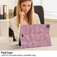 thumbnail image 3 of Case for iPad Pro 11 inch (M4 2024/M5 2025), Pink Leather Folio Stand with Pencil Holder & Card Slot, Auto Wake/Sleep, 3 of 7