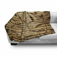 thumbnail image 3 of Beige Soft Flannel Fleece Throw Blanket, Bamboo Stems Background with Leaves and Stems Pattern Print, Cozy Plush for Indoor and Outdoor Use, 50" x 70", Brown Tan Beige, by Ambesonne, 3 of 6