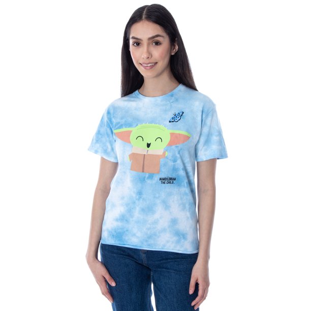 Mad Engine Star Wars Women's The Mandalorian Baby Yoda Shirt Tie Dye