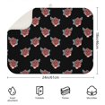 thumbnail image 2 of Microfibre Drying Mat for Kitchen Red Rose Floral Dish Drying Drainer Mat Absorbent Drying Mat Washing Up for Glass, Plate & Cup 16inch X 18inch, 2 of 5