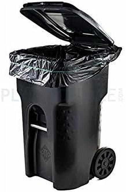 Plasticplace 65 Gallon Trash Bags │ 2.7 Mil │ Black Heavy Duty Garbage Can Liners │ 50” x 48” (25 Count)