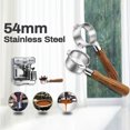thumbnail image 5 of Zootealy 54mm Stainless Steel Coffee Machine Bottomless Filter Holder Portafilter Branch Wooden Handle Professional Coffee Accessory Compatible with Breville 8 Series Coffee Machines, 5 of 5