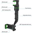 thumbnail image 4 of Soporte para teléfono con espejo retrovisor de 360 grados, ajustable, con clip para teléfono (verde), 4 of 5
