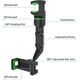 thumbnail image 4 of Soporte para teléfono con espejo retrovisor de 360 grados, ajustable, con clip para teléfono (verde), 4 of 5