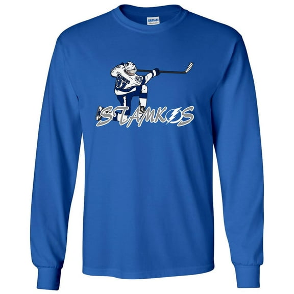 LONG SLEEVE BLUE Lightning Steven Stamkos Logo T-shirt ADULT