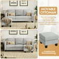 thumbnail image 3 of Homall 70" Length Sectional L-Shaped Sofa 3-Seat Couch with Reversible Chaise for Small Living Room, Apartment and Small Space, Gray, 3 of 6