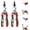 Red+red, variant on Multifunctional Digital Electrician's Pliers, Wire Stripper and Crimper for Cutting, Stripping & Pulling, Repair Equipment for Men, High-Carbon Steel with Voltage Tester, (green+green)