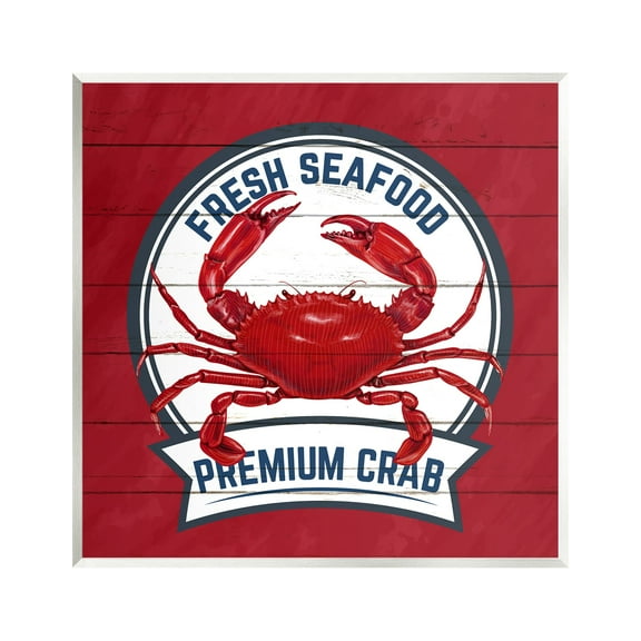 Stupell Industries Premium Crab Seafood Animals & Insects Painting Unframed Art Print Wall Art, 12 x 12